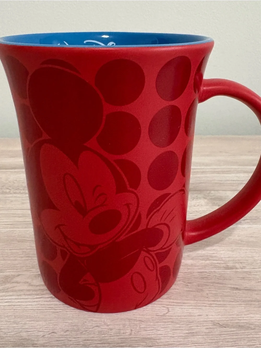 Disney Parks Micky Mouse Red Ceramic Coffee Mug